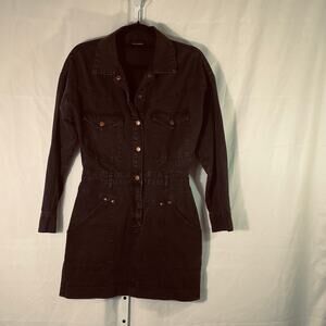 Miou Muse Eleanor Cargo Dress - Women Size M - Black